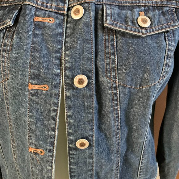 Ann Taylor XS Denim Blue Jean Jacket - Picture 4 of 9